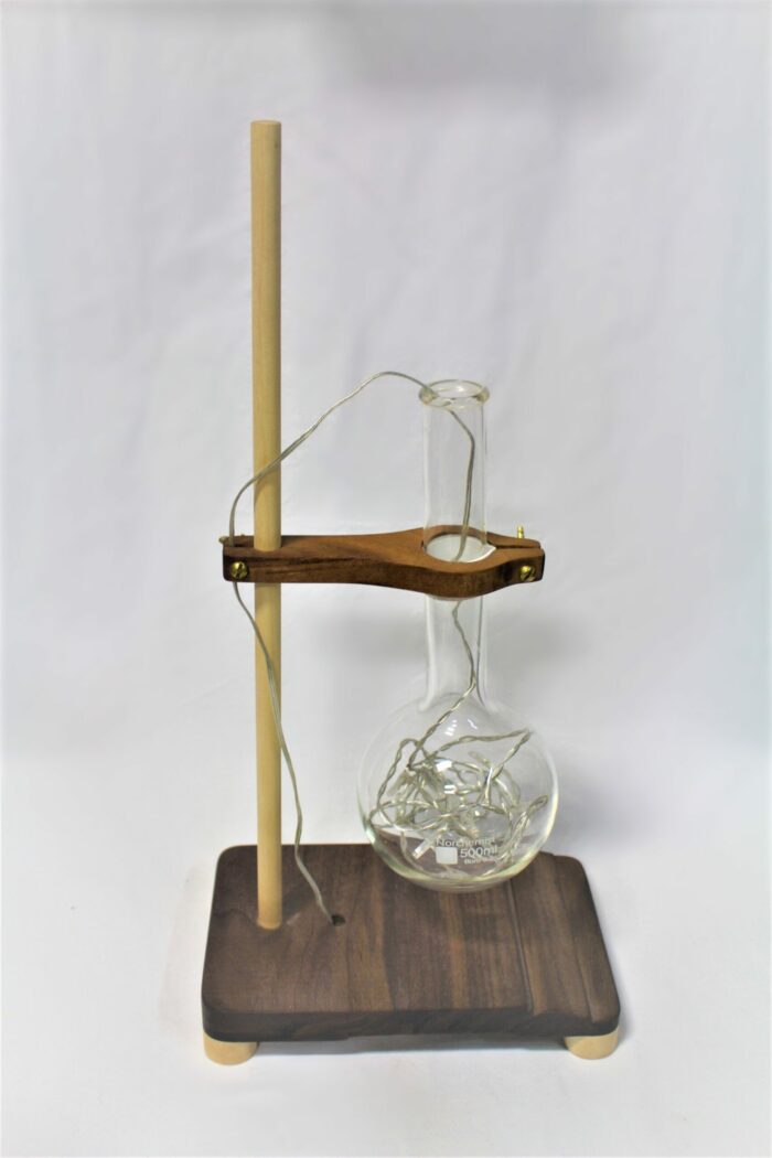 Flask and Stand Table Lamp, Wooden