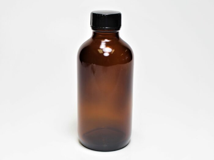 Bottle, Glass, Boston Round, Amber, 120 ml
