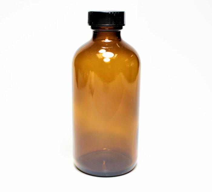 Bottle, Glass, Boston Round, Amber, 250 ml