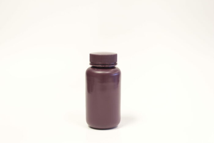 Reagent Bottle, PP Plastic, Wide Mouth, Amber, 250 ml