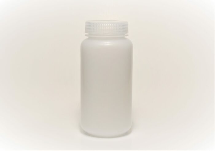 Reagent Bottle, PP Plastic, Wide Mouth, Transparent White, 250 ml