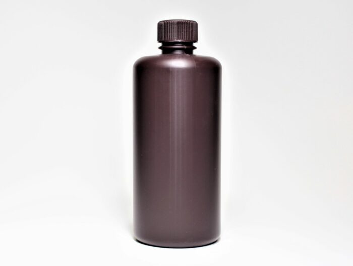 Reagent Bottle, HDPE, Narrow Mouth, Amber, 500 ml