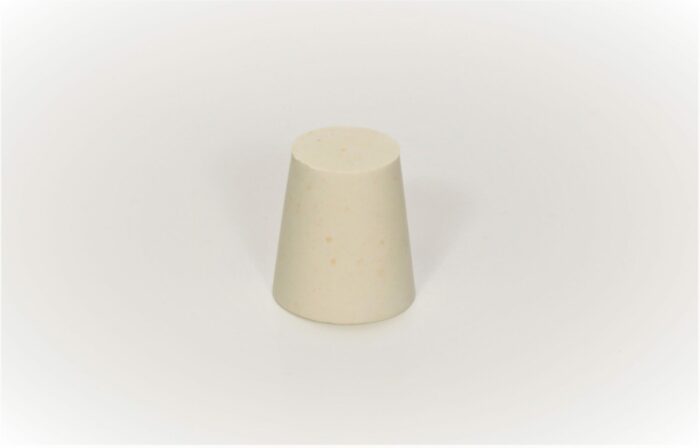 Rubber Stopper, # 4, Solid, White