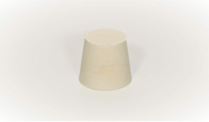 Rubber Stopper, # 6, Solid, White