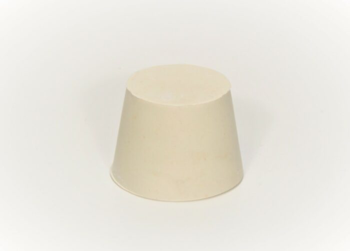 Rubber Stopper, # 8, Solid, White