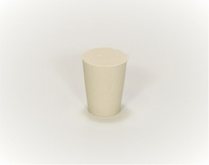 Rubber Stopper, # 2, Solid, White