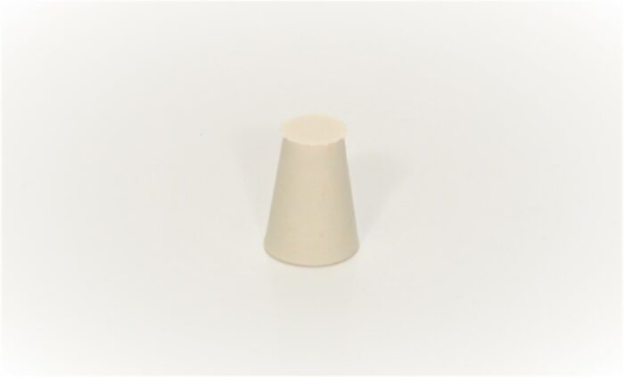 Rubber Stopper, # 0, Solid, White