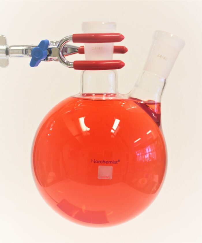 Round Bottom Boiling Flask, Two-Neck, Borosilicate Glass, 1000 ml, 24/40
