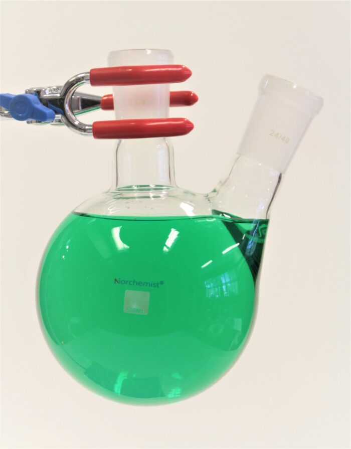 Round Bottom Boiling Flask, Two-Neck, Borosilicate Glass, 500 ml, 24/40