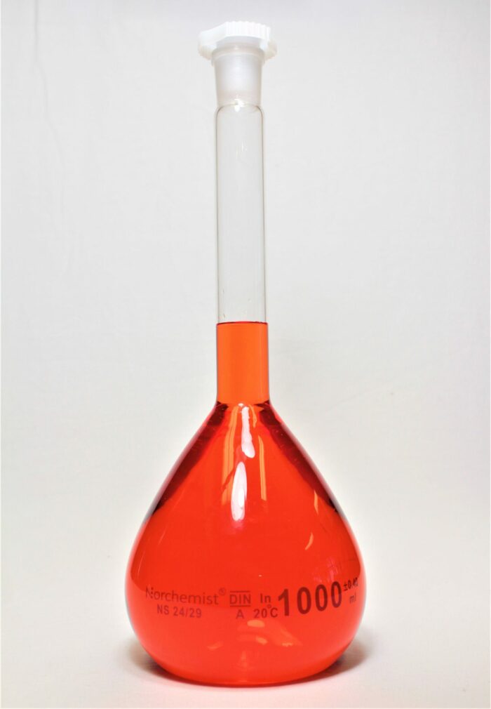 Volumetric Flask, Borosilicate Glass, 1000 ml