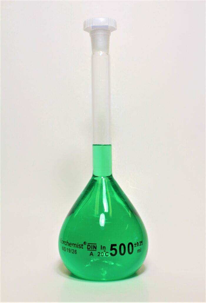 Volumetric Flask, Borosilicate Glass, 500 ml