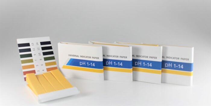 pH Test Paper, 1-14 Range, 80 Strips Each, Pack of 5