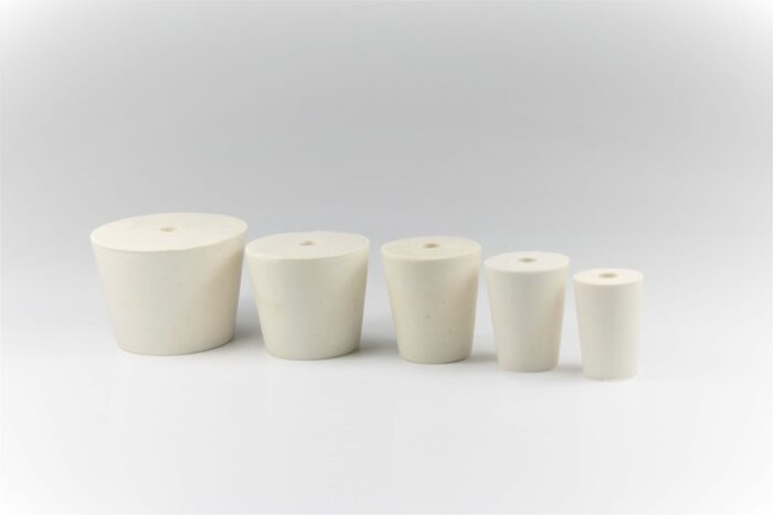 1-Hole Rubber Stopper Set, Including #8, #6, #4, #2, #0 (one of each), Set of 5