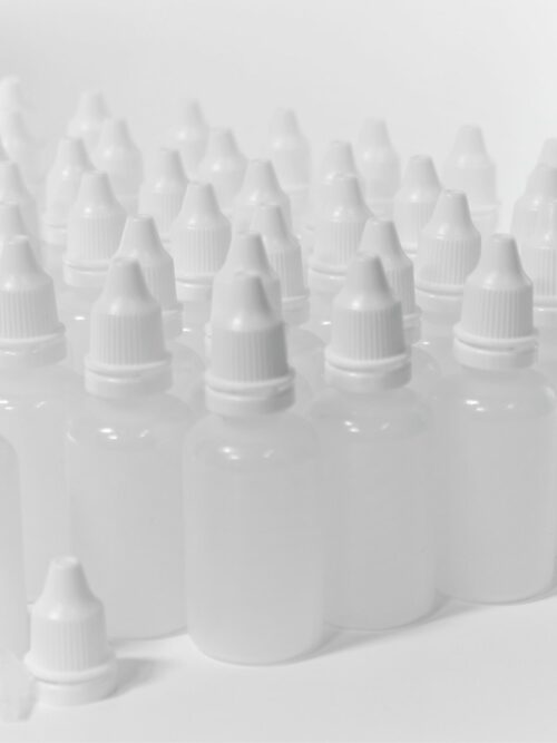Dropping Bottle, PE Plastic, Transparent White, 30 ml