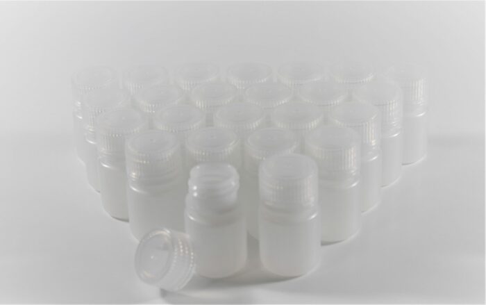 Reagent Bottle, PP Plastic, Wide Mouth, Transparent, 30 ml, Pack of 24
