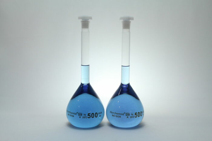 Volumetric Flask, Borosilicate Glass, 500 ml, Pack of 2