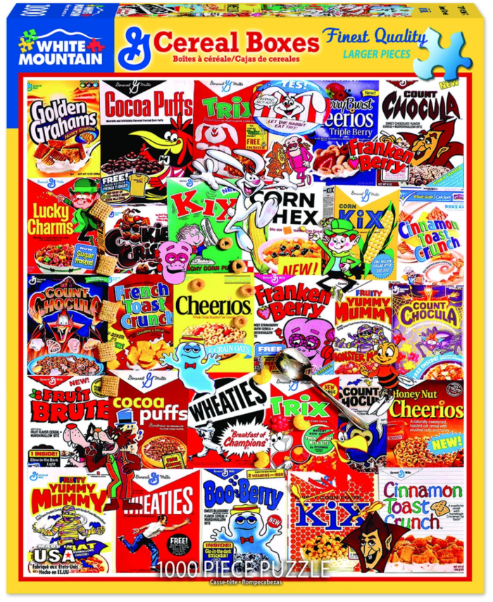 White Mountain Puzzles, Cereal Boxes, 1000 PCs Jigsaw Puzzle