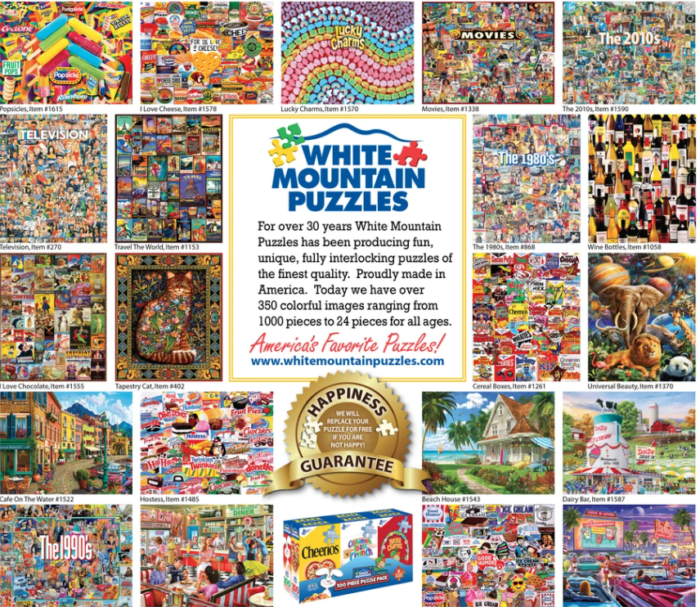 White Mountain Puzzles, Foods We Loved, 1000 PCs Jigsaw Puzzle