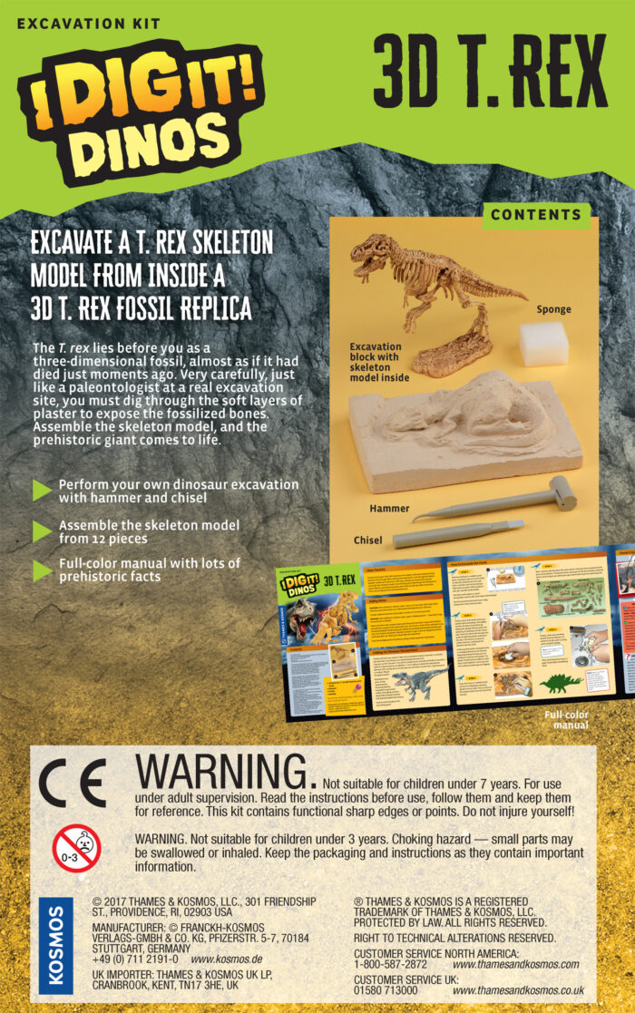 Thames & Kosmos – I Dig It! Dinos – 3D T. Rex Excavation Kit
