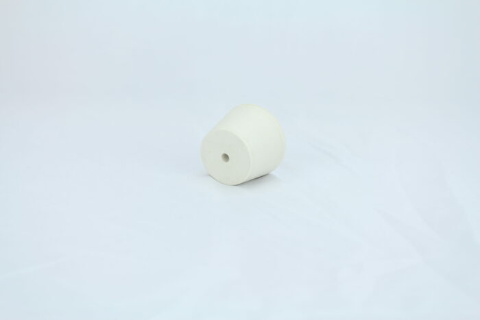 Rubber Stopper, # 8, 1-Hole, White