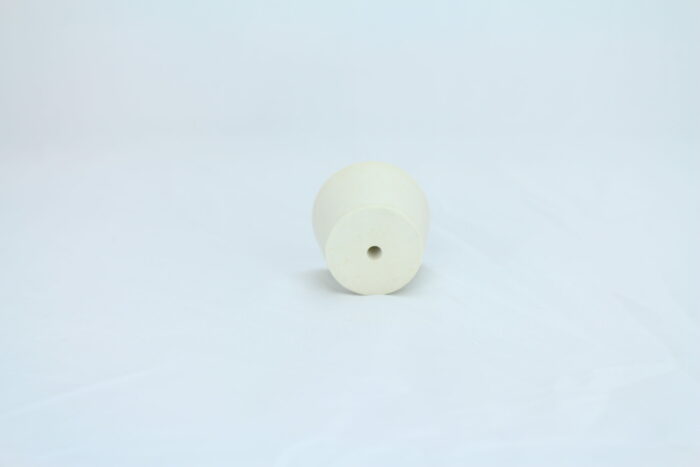 Rubber Stopper, # 8, 1-Hole, White