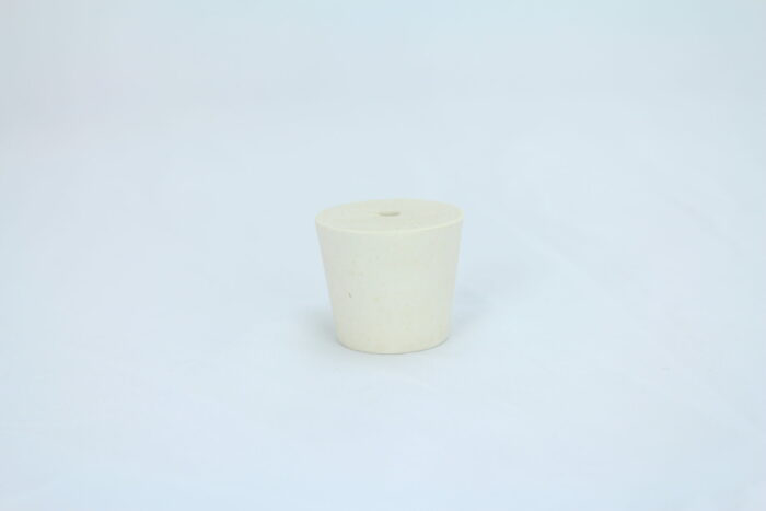 Rubber Stopper, # 6, 1-Hole, White