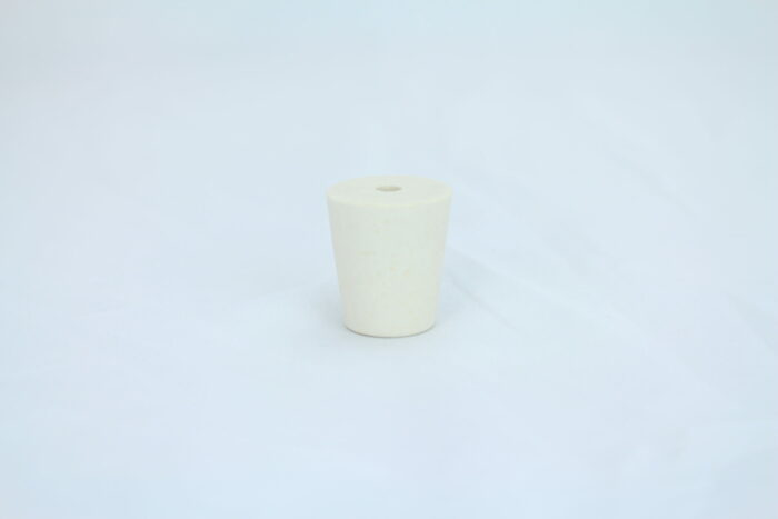 Rubber Stopper, # 2, 1-Hole, White