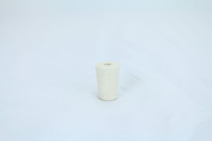 Rubber Stopper, # 0, 1-Hole, White