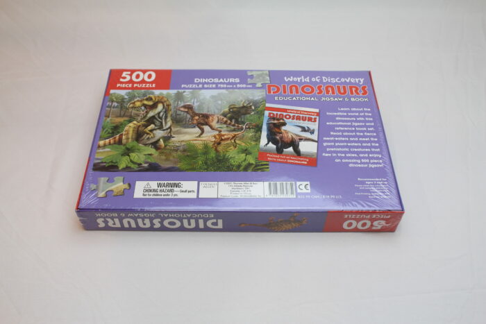 Dinosaurs Educational 500 Pcs. Jigsaw Puzzle & Dinosaur Reference Book