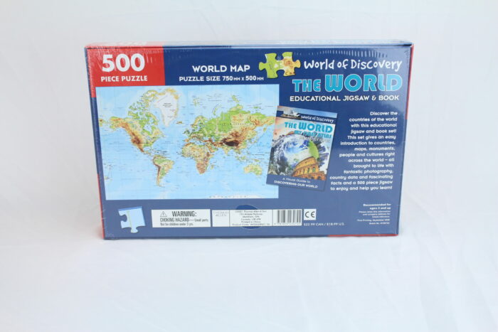 The World Educational 500 Pcs. Jigsaw Puzzle & First Atlas Reference Books