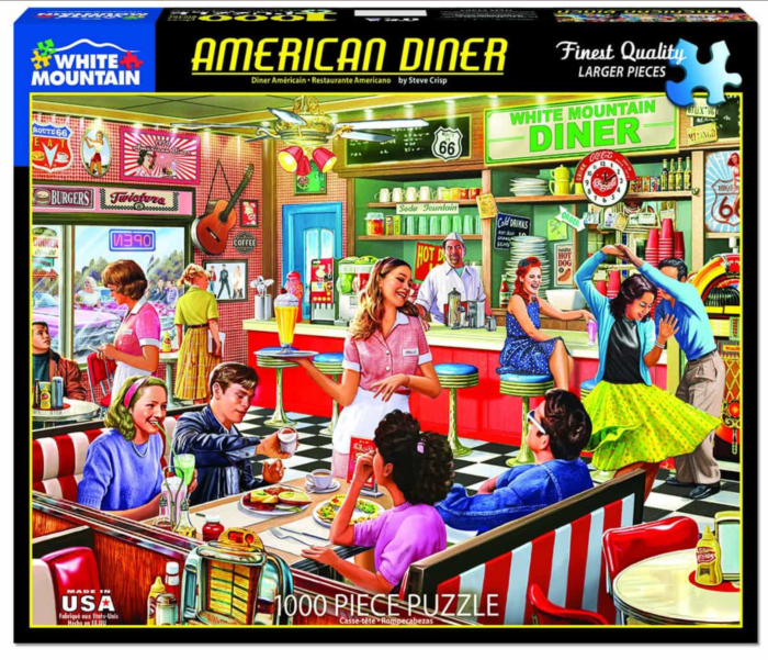 White Mountain Puzzles, American Diner, 1000 PCs Jigsaw Puzzle
