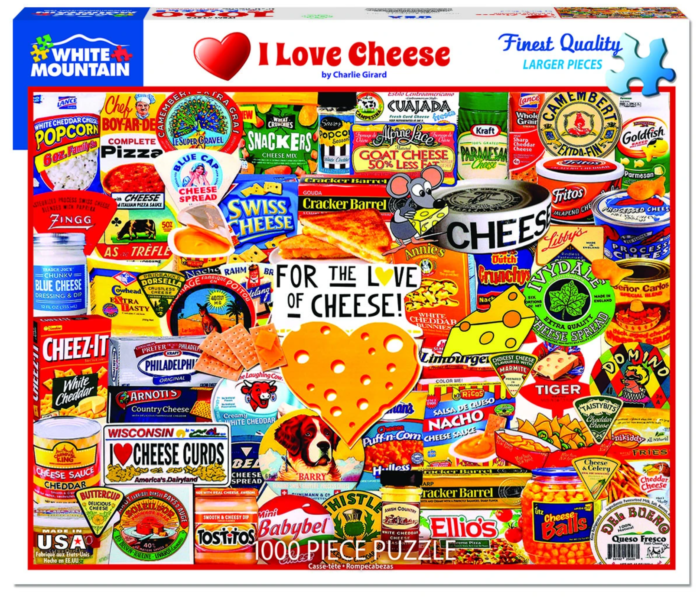 White Mountain Puzzles, I Love Cheese, 1000 PCs Jigsaw Puzzle