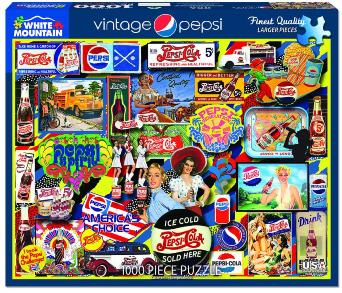 White Mountain Puzzles, Vintage Pepsi, 1000 PCs Jigsaw Puzzle