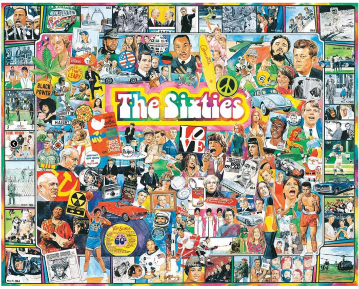 White Mountain Puzzles, The Sixties, 1000 PCs Jigsaw Puzzle
