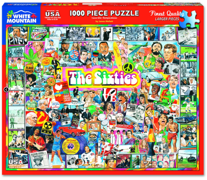White Mountain Puzzles, The Sixties, 1000 PCs Jigsaw Puzzle