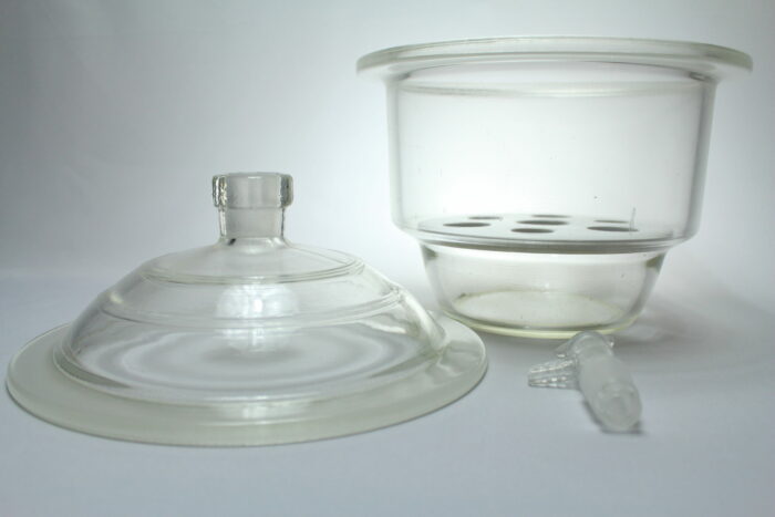 Vacuum Desiccator, Transparent Glass, 210 mm