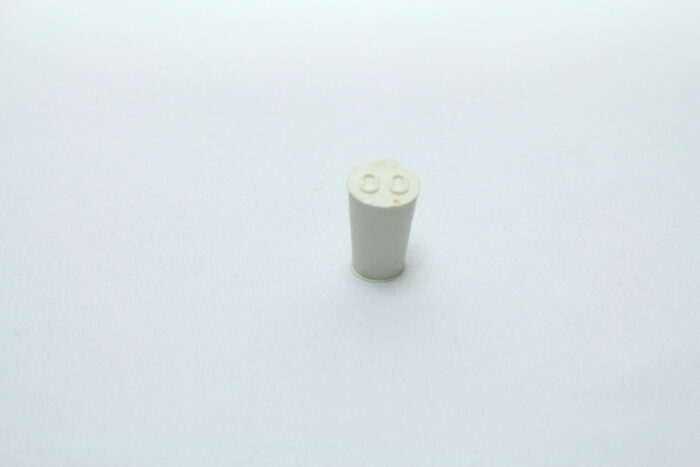 Rubber Stopper, #00, Solid, White