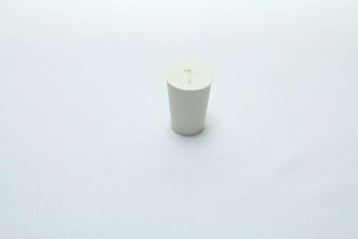Rubber Stopper, #1, Solid, White