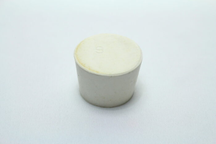Rubber Stopper, #9, Solid, White