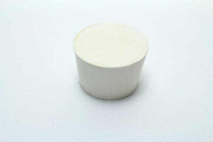Rubber Stopper, #10, Solid, White