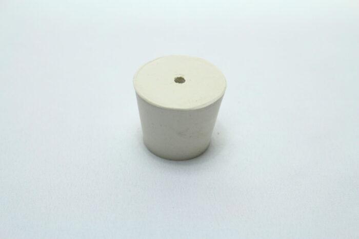 Rubber Stopper, #7, 1-Hole, White