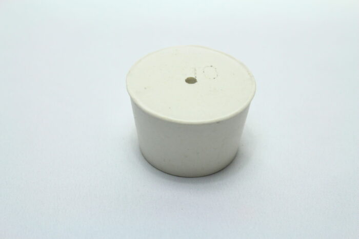 Rubber Stopper, #10, 1-Hole, White