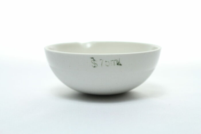 Evaporating Dish Set, Glazed Porcelain, 75 & 150 ml (one of each), Set of 2
