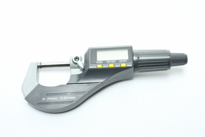 Stainless Steel Digital Micrometer, 0-25 mm, 0.001 mm Resolution, Dual Unit (mm & Inches)