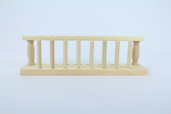 Test Tube Rack, Wood, Eight 22 mm Holes and 8 Drying Pegs
