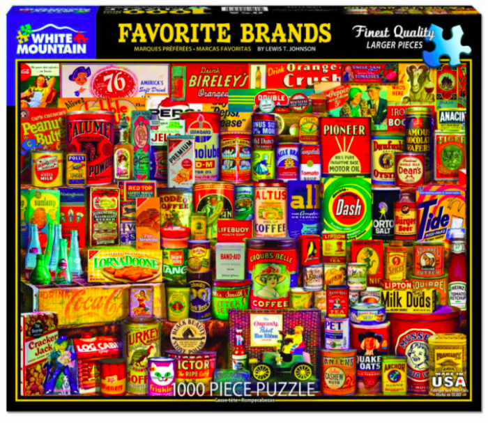 White Mountain Puzzles, Favourite Brands, 1000 PCs Jigsaw Puzzle