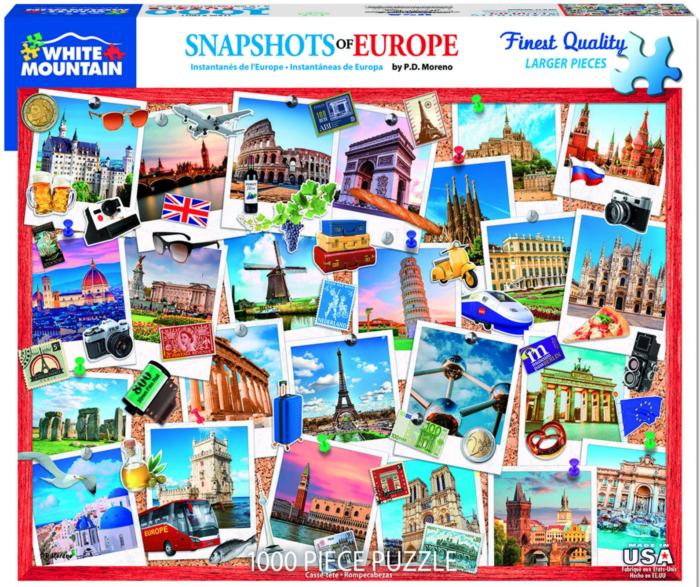 White Mountain Puzzles, Snapshots of Europe, 1000 PCs Jigsaw Puzzle