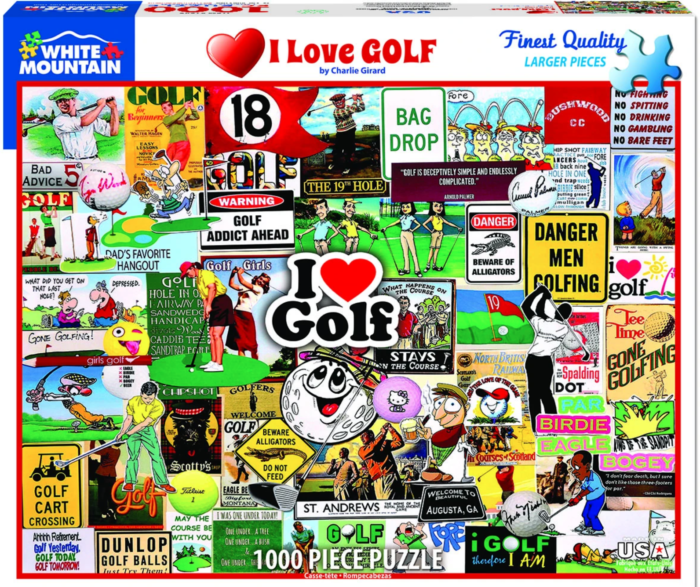 White Mountain Puzzles, I Love Golf, 1000 PCs Jigsaw Puzzle
