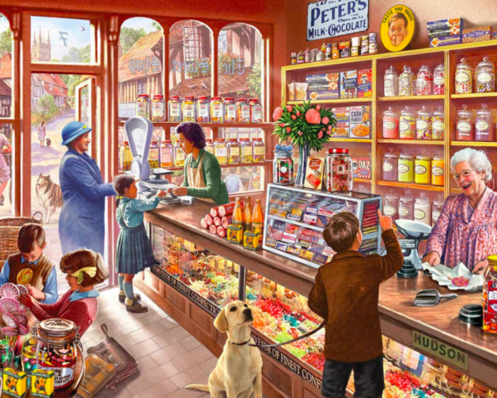 White Mountain Puzzles, Old Candy Store, 1000 PCs Jigsaw Puzzle