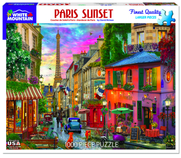 White Mountain Puzzles, Paris Sunset, 1000 PCs Jigsaw Puzzle
